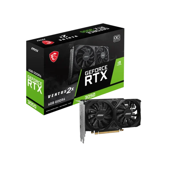 MSI GeForce RTX 3050 VENTUS 2X 6G OC – 6GB GDDR6