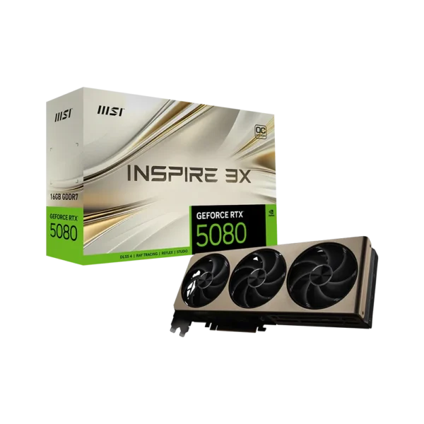 MSI GeForce RTX 5080 16G INSPIRE 3X OC – 16GB GDDR7