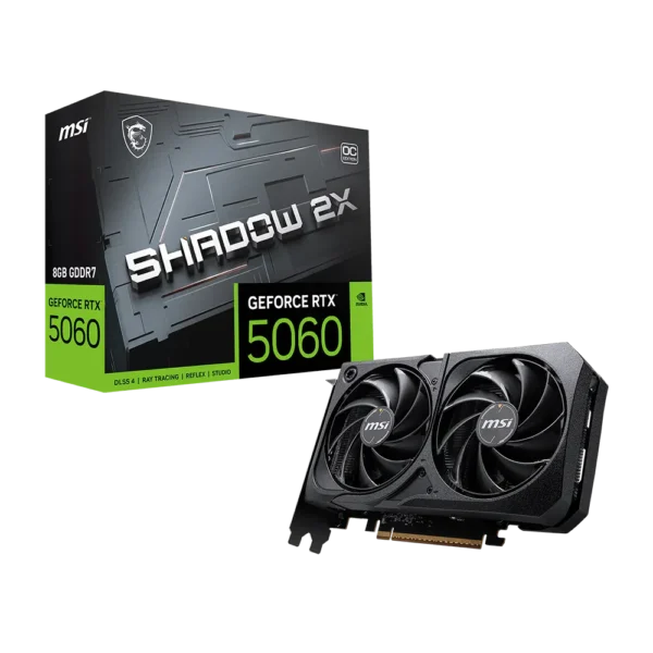 MSI GeForce RTX 5060 8G SHADOW 2X OC – 8GB GDDR7