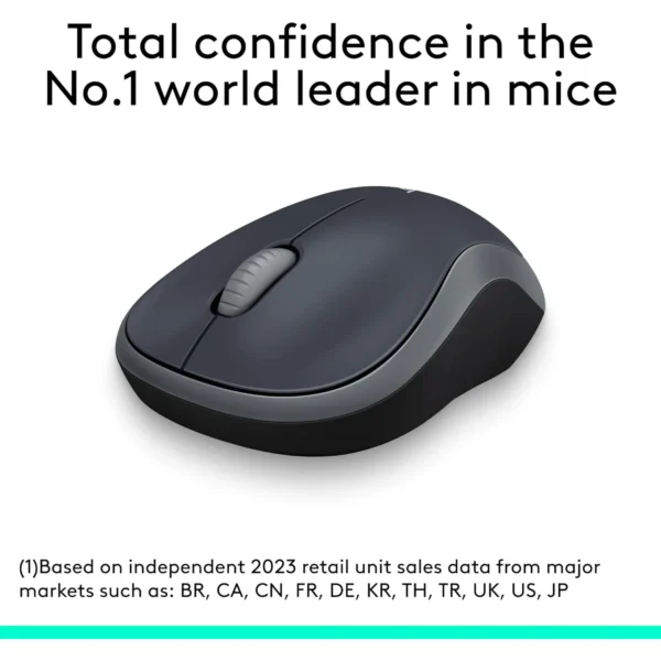 FELIMICH 910-002225 02 Logitech M185 Gris – Mouse Inalámbrico Compacto