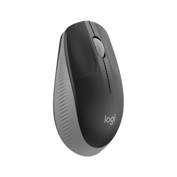 Logitech M190 Negro/Gris – Mouse Inalámbrico de Tamaño Completo