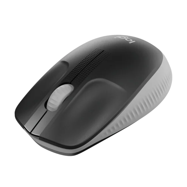 Logitech M190 Negro/Gris – Mouse Inalámbrico de Tamaño Completo