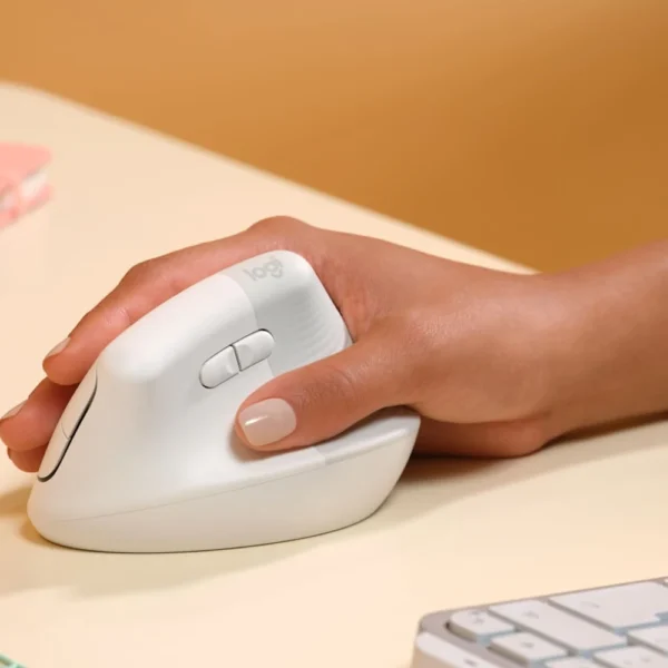 Logitech Lift Vertical Blanco – Mouse Inalámbrico Ergonómico