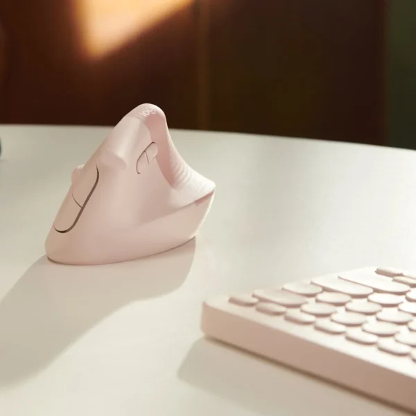 Logitech Lift Rosado – Mouse Ergonómico Vertical Inalámbrico