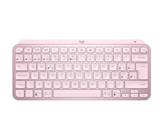 Logitech MX Keys Mini Rosado Español – Teclado Inalámbrico