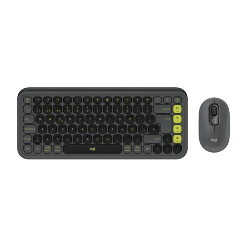 Logitech POP Icon Combo Grafito / Verde Español – Teclado + Mouse