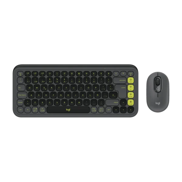 Logitech POP Icon Combo Grafito / Verde Español – Teclado + Mouse