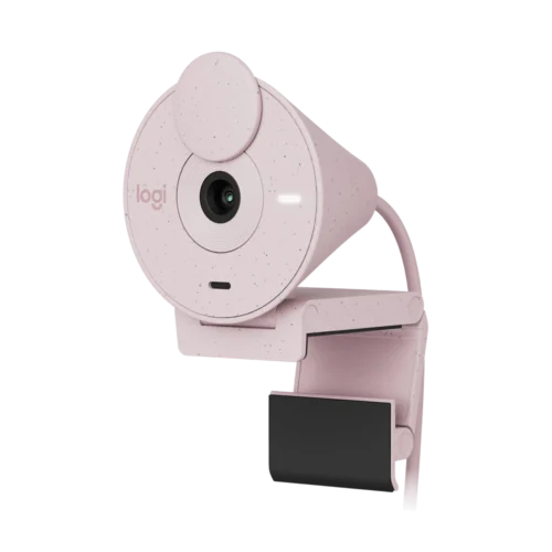 Logitech Brio 300 Rosado – Webcam Full HD USB-C
