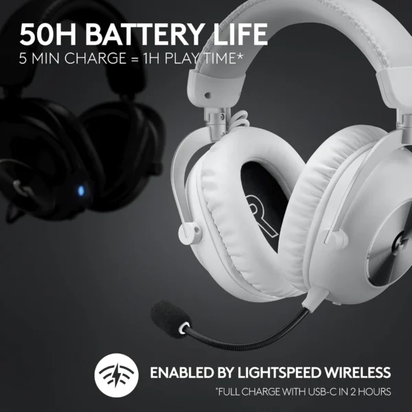 Logitech G PRO X 2 LIGHTSPEED Headset Inalámbrico Blanco