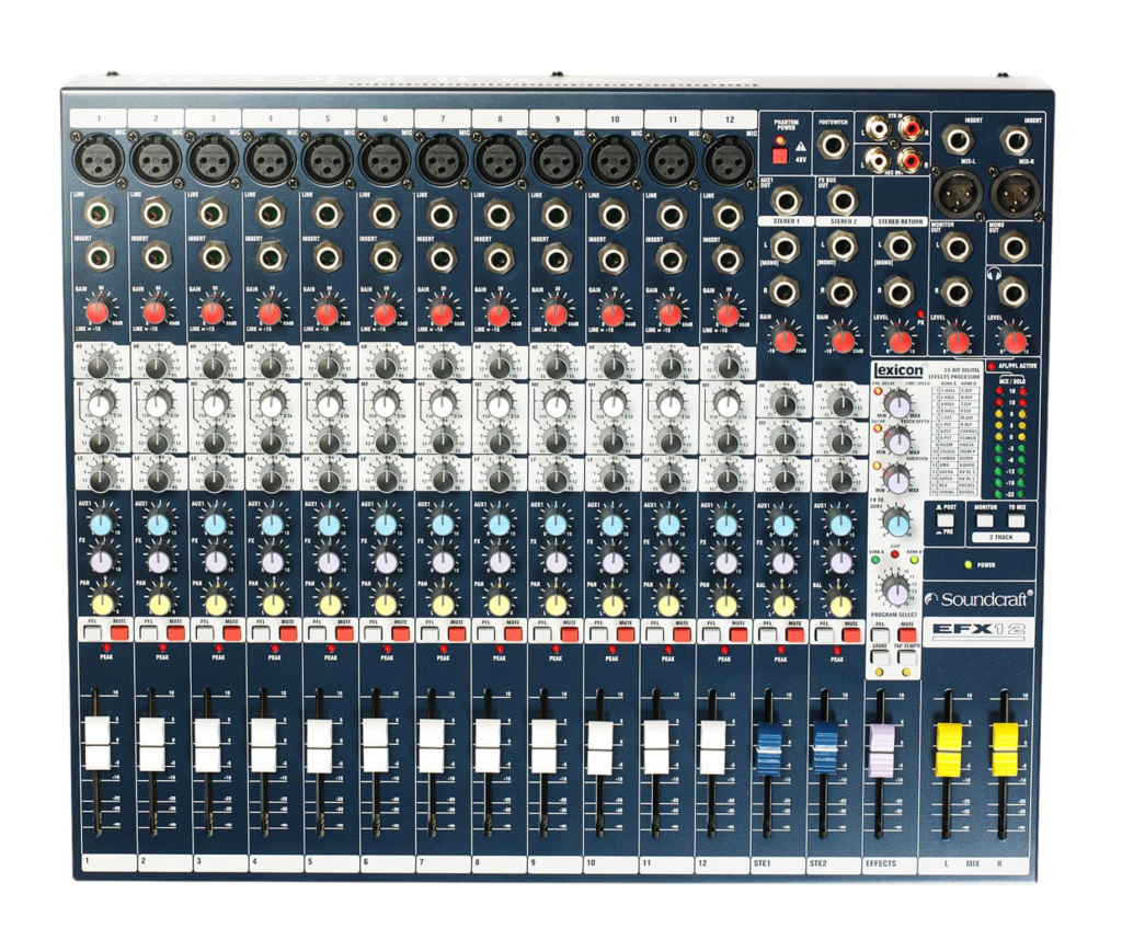 Soundcraft EFX12 Mezclador Analógico de 12 Canales