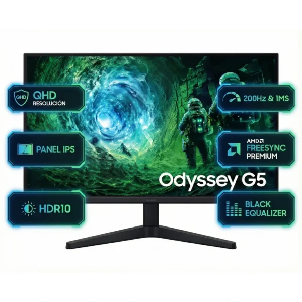 Samsung Odyssey G5 G53F 27″ – QHD IPS 200Hz, 1ms