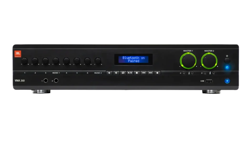 JBL Professional VMA260 – Mezclador Amplificador de 8 Entradas