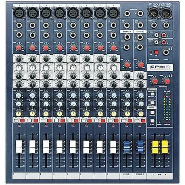 Soundcraft EPM8 – Mezclador Analógico 8 Mono + 2 Estéreo